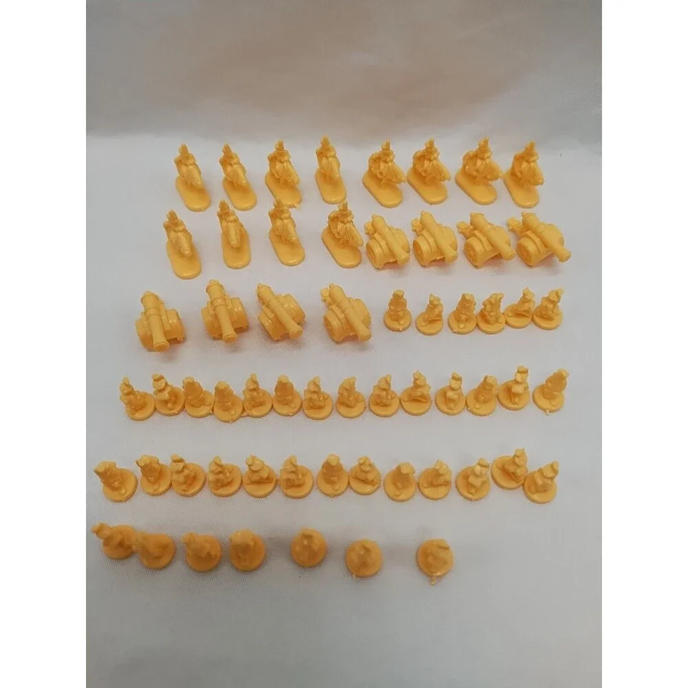 Set Of (60) 1999 Risk Yellow Board Game Player Pieces